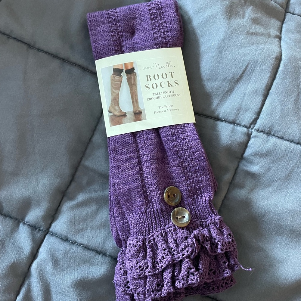 Purple Boot Socks